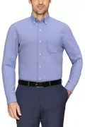Мъжка риза Buttoned Down 1278538-A14783 , Яка с копчета, Памук, Син, Яка 19", 3XL 1