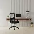 Офис стол hjh office 653100 LAVITA 2536216 33-29, Ергономичен, Въртящ се, Регулируеми подлакътници, Регулируема височина, Широка седалка, Черен_1