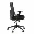 Офис стол hjh office 653100 LAVITA 2536216 33-29, Ергономичен, Въртящ се, Регулируеми подлакътници, Регулируема височина, Широка седалка, Черен_3