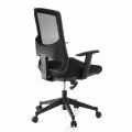 Офис стол hjh office 653100 LAVITA 2536216 33-29, Ергономичен, Въртящ се, Регулируеми подлакътници, Регулируема височина, Широка седалка, Черен_4