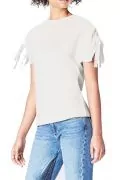 Дамска тениска Find AZ14495-0294869, С набран ефект, Памук, Бял, 46, 3XL_0