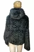Дамско палто New Look Тa Rose 8584613 10-204, С качулка, Еко кожа, Черен, XL/46_1