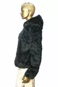 Дамско палто New Look Тa Rose 8584613 10-204, С качулка, Еко кожа, Черен, XL/46_2