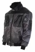 Mъжко работно яке LeikaTex 103046/8592 10-215, Зимно, Дебело, Подплата от тъкана кожа, Водоустойчиво покритие  Tex-Protector&reg;, Сив/Черен, 3XL_1