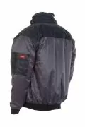 Mъжко работно яке LeikaTex 103046/8592 10-215, Зимно, Дебело, Подплата от тъкана кожа, Водоустойчиво покритие  Tex-Protector&reg;, Сив/Черен, 3XL_3