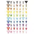 Игра Miniland Tri-bits: Color & Attributes 320003 1-82, Игра на съвпадения, 1-6 Играча, 25х28см, 3-5 години_1