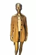 Дамско палто 100% Fashion #10030-10 10-225, Удобно, Закопчава се с копчета, S, Кафяв_2