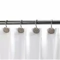 Комплект декоративни куки за завеси за душ JUP 5313070, Изкована кръгла форма, Метални, Бронзов, 12 броя_0