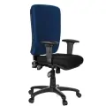 Офис стол hjh office 702200 ZENIT BASE 4655891-B 33-11, Ергономичен, Регулируема височина, Регулируема oблегалка, Регулируеми подлакътници, Регулируема седалка, Син/Черен_2
