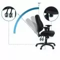 Офис стол hjh office 702200 ZENIT BASE 4655891-B 33-11, Ергономичен, Регулируема височина, Регулируема oблегалка, Регулируеми подлакътници, Регулируема седалка, Син/Черен_4