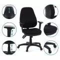 Офис стол hjh office 702200 ZENIT BASE 4655891-B 33-11, Ергономичен, Регулируема височина, Регулируема oблегалка, Регулируеми подлакътници, Регулируема седалка, Син/Черен_5