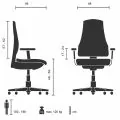 Офис стол hjh office 702200 ZENIT BASE 4655891-B 33-11, Ергономичен, Регулируема височина, Регулируема oблегалка, Регулируеми подлакътници, Регулируема седалка, Син/Черен_7