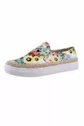 Дъмски гуменки London Shoe Co, Slip On, С ластици, С пайети, С флорален мотив_0