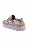 Дъмски гуменки London Shoe Co, Slip On, С ластици, С пайети, С флорален мотив_2
