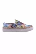 Дъмски гуменки London Shoe Co, Slip On, С ластици, С пайети, С флорален мотив_3