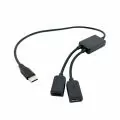 Кабел CY 2909206 8867-K, USB C Dual Ports Hub , Черен_0