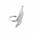 Дамски пръстен The Gemseller 17786152 90-4, Форма на листо, С кристали Swarovski, Сребрист, Размер 17.5мм_1