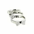 Комплект пръстени My Charms 16282239 90-3, 3 пръстена, Сърца с кристали, Сребрист, Размер 16мм_1