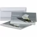 Комплект картички с пликове Neusser Papier 218190305-10 DC, 10 броя траурни картички с бялa Кала мотив, 21 x 19,8 cm, 300 g/m&sup2;_0