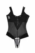 Дамско секси бельо Cottelli Collection 337293 10-346, Plus Strip Body, С прозрачна мрежа, 90F, Черен_2