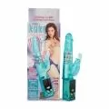 Вибратор  California Exotic Decadent Indulgence "зайче" 031440 10-356, 5 функции на вибрация и ескалация, 17,7 x 3,8 см, Син_1