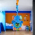 Бебешка играчка Chippo 21-66-39 1-100, Многоцветен дизайн на "Слонче", Дрънкалка, Щипка за закрепяне, 31 см, Син_0