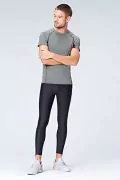 Мъжка спортна тениска Find 0574411-A14783,  Slim Fit, Обло деколте, Контрастни мрежести детайли, Сив/Патладжан, S_2