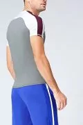 Мъжка спортна тениска Find AZ14495-0574626, По тяло, Цветни рамене, Сив, M_1