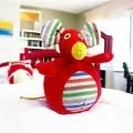 
Звънтяща бебешка играчка Chippo #21-66-184 1-108, Мишле,  Дрънкалка-звънче, 15 см, Червен_0