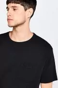 Мъжка тениска Find 0625915-AZ14458, С джобче, Памук, Черен, S_2