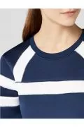 Дамска блуза Aurique AZ14125-0637499, Тип водолаз, Тъмносин/бял, L_3