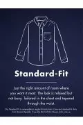Мъжка риза Find Goodthreads 0840368-A14783, Oxford, Standard Fit, Дълги ръкави, С джобче, Памук, Райе  Син/Бял, EU S_1