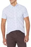 Мъжка риза Find Goodthreads 0850923-A14783, Slim-Fit, Къс ръкав, С джобче, Памук, Светлосин, S 1