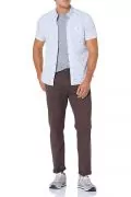 Мъжка риза Find Goodthreads 0850923-A14783, Slim-Fit, Къс ръкав, С джобче, Памук, Светлосин, S_6