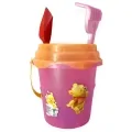 Комплект играчки за плаж Chippo 2262122-B, Стикери Мечо Пух, 6 части, 20х16 см, Розов/Оранжев_1