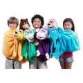 Плюшена играчка - Одеало Cuddle Uppets 856038, Плюшено одеало Маймуна, играчка и одеало 2 в 1, 100x70cm, Лилав_5