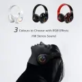 Безжични слушалки Sendowtek B39 2512172 8865-58, Over-Ear, Сгъваеми, Bluetooth 5.0, CVC6.0, Handsfree с микрофон Hi-Fi Stereo, Micro SD/TF/FM,  С RGB осветление, Черен_1