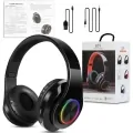 Безжични слушалки Sendowtek B39 2512172 8865-58, Over-Ear, Сгъваеми, Bluetooth 5.0, CVC6.0, Handsfree с микрофон Hi-Fi Stereo, Micro SD/TF/FM,  С RGB осветление, Черен_7