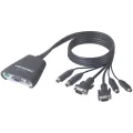 Адаптер Belkin 2-портов KVM превключвател  8466926 8865-53, Вградени кабели, Клавиатура/Видео/Мишка PS2, Черен_0