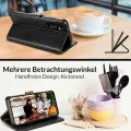 Калъф тип тефтер BEZ за Xiaomi 12 Pro 3316733 8865-40, 6.73", Слот за карти, Магнитно затваряне, Стойка, Черен_3