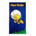 Детска плажна кърпа Maya the Bee 92064-1,  76x152 cm,  100% памук, Velvet cotton, 350гр,  Тъмносин_0