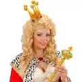 Карнавална корона Widmann Golden crown 908103 2-70, Кралска корона, Мини, Златист, Диаметър 9 см 1