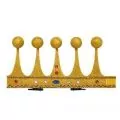 Карнавална корона Widmann Golden crown 908103 2-70, Кралска корона, Мини, Златист, Диаметър 9 см_2