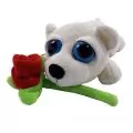 Плюшена играчка  Russ Berrie Св Валентин арктическа мечка с роза, Бял, 28cm, 96512V 91-3_0