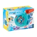 Бебешка играчка за баня Playmobil 1.2.3 Aqua 9706362 1-31, Водно колело с бебе акула, 6 части, 1.5+, 24.8 х 18.7 х 9.2 см, Син_0