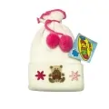Бебешка плетена шапка Chippo 08-561-5 90-16, Зимна, Мече,  0-3 месеца, 37-39 см, Бял_0