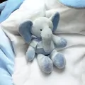 Плюшена играчка Russ Berrie Слонче, Дрънкалка, Син_0