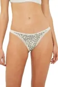 Дамски прашки Calvin Klein D3445-PRNT-L 90-12, Животински принт, Дантела, L, Слонова кост/Зелен_0