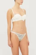 Дамски прашки Calvin Klein D3445-PRNT-L 90-12, Животински принт, Дантела, L, Слонова кост/Зелен_1
