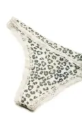 Дамски прашки Calvin Klein D3445-PRNT-L 90-12, Животински принт, Дантела, L, Слонова кост/Зелен_7
